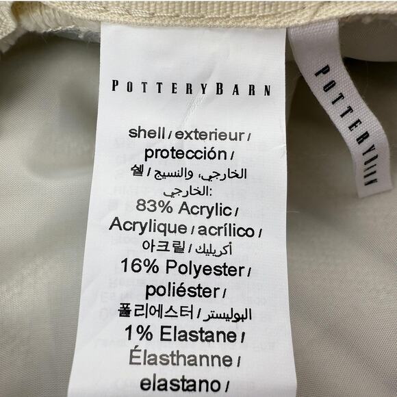 Pottery Barn Lumbar Pillow Cover Ruched Faux Fur Ivory 16x26 Soft Plush Cream - Picture 5 of 10